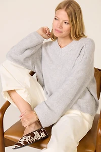 Dreamy High V Neck Sweater