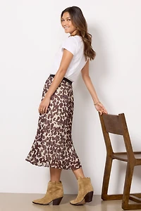 Pleated Midi Skirt