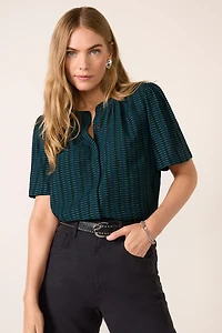 Mackenzie Split Neck Blouse
