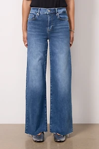 Le Slim Palazzo Raw Fray