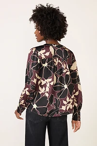 Elinor Satin Floral Blouse