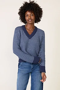 Striped Tape Yarn Sweater