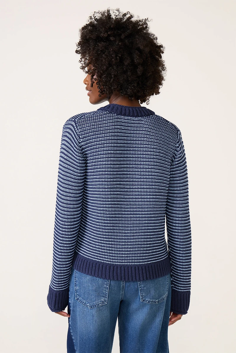 Striped Tape Yarn Sweater