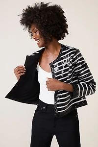 Alexandra Sequin Stripe Jacket