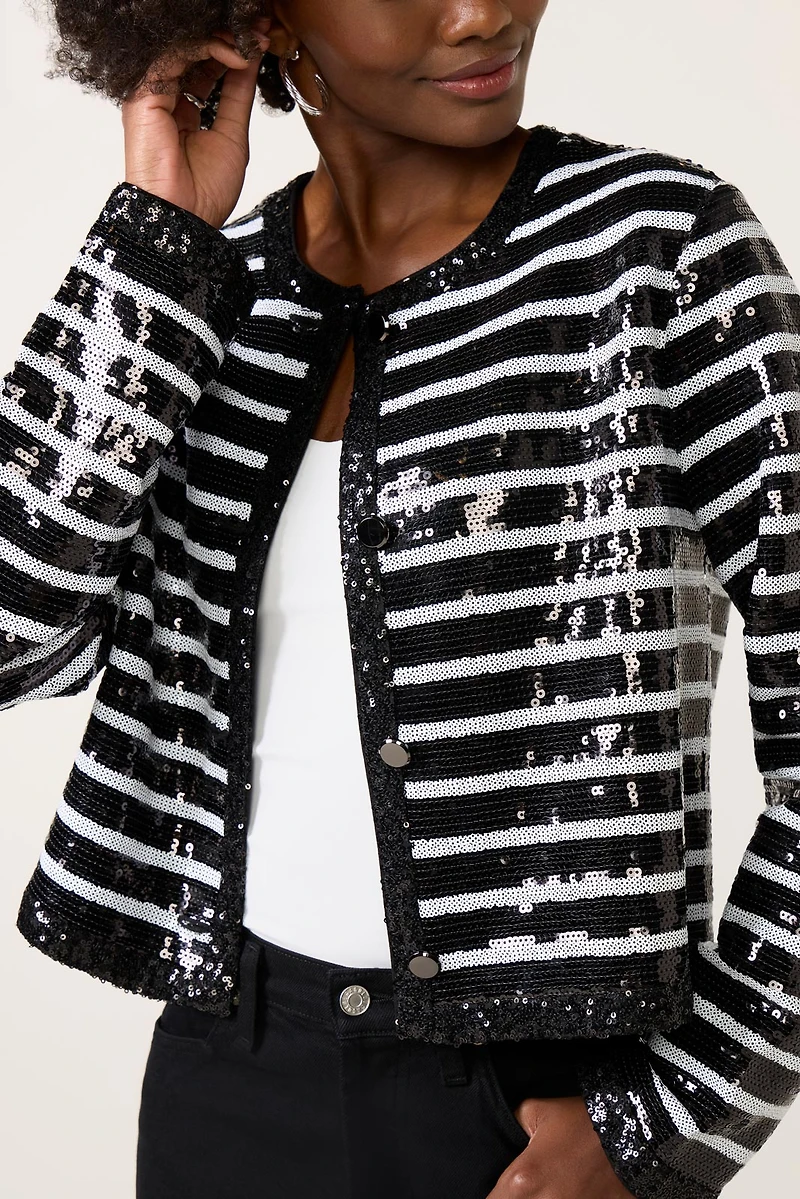 Alexandra Sequin Stripe Jacket