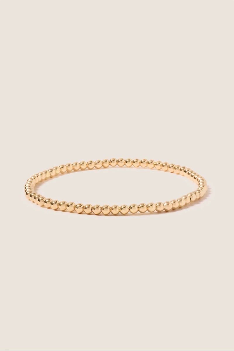 Classic Gold 3mm Bead Bracelet