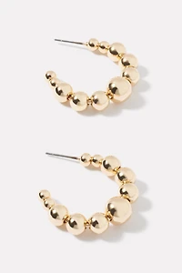 Agnes Beaded Hoop Earrings