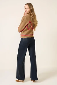 Coated Anessa Wide Leg Pant