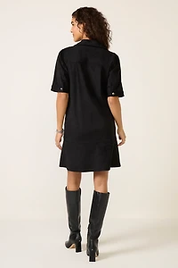 Fowler Faux Suede Shift Dress