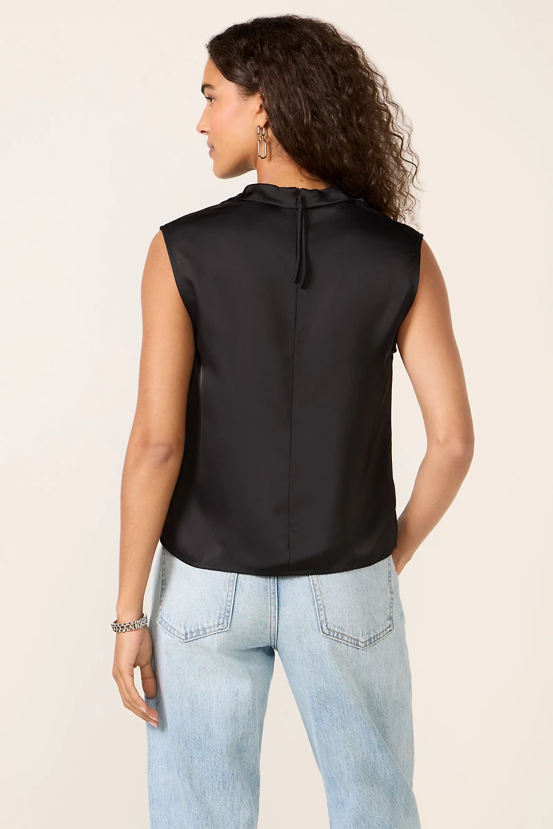 Better Than Silk Sleeveless Cowl Neck Top
