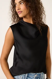Better Than Silk Sleeveless Cowl Neck Top