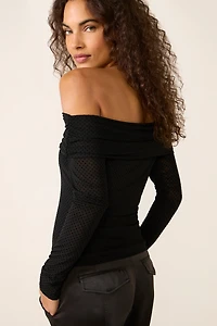 Whimsy Off Shoulder Mesh Top