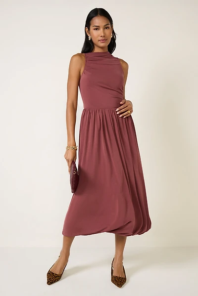 Brina Draped Jersey Dress