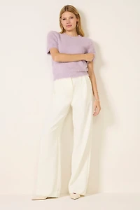 Robbie Eyelash Metallic Sweater Tee