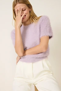 Robbie Eyelash Metallic Sweater Tee