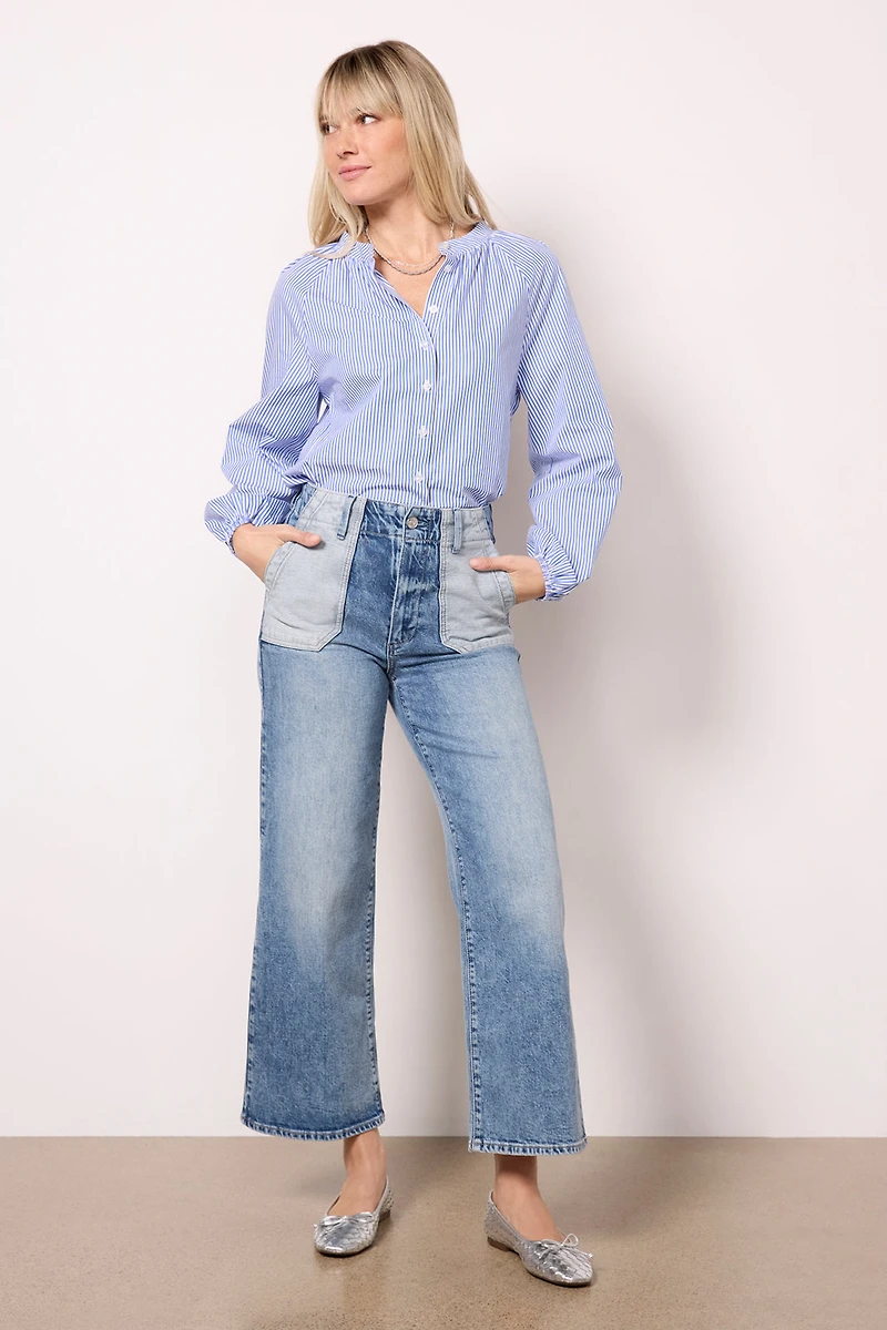 Cella Stripe Long Sleeve Top