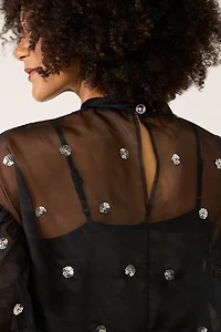 Cinthia Puff Organza Top