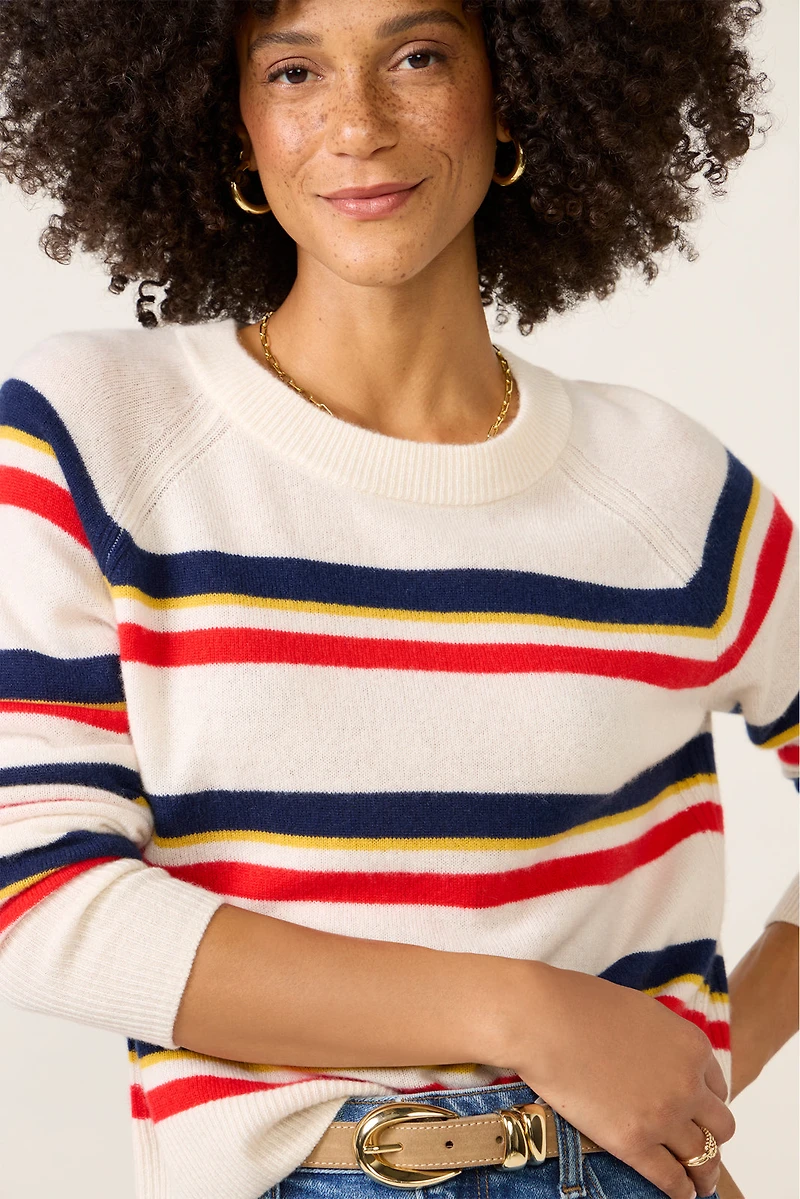 Ruth Multi Stripe Cashmere Sweater