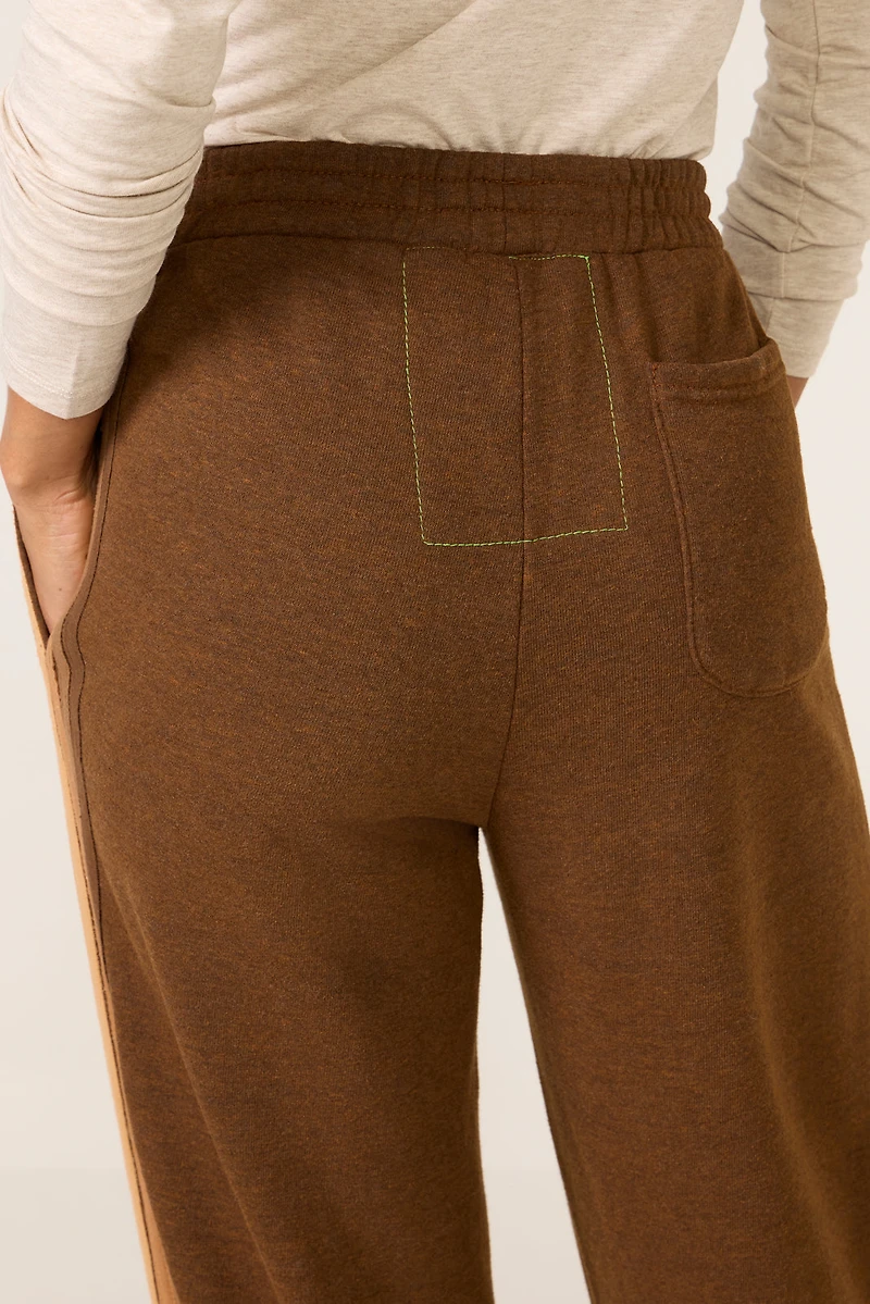 5 Stripe Wide Leg Sweatpant