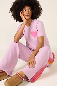 Heart Print Boyfriend Tee