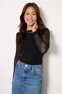 Sparkle Mesh Perfect Tee