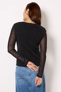 Sparkle Mesh Perfect Tee