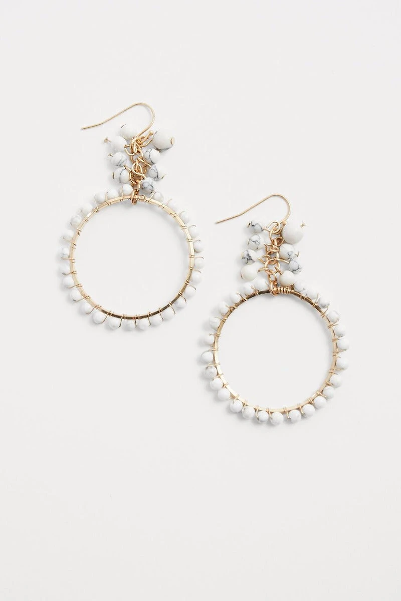 Beaded Hoop Earring