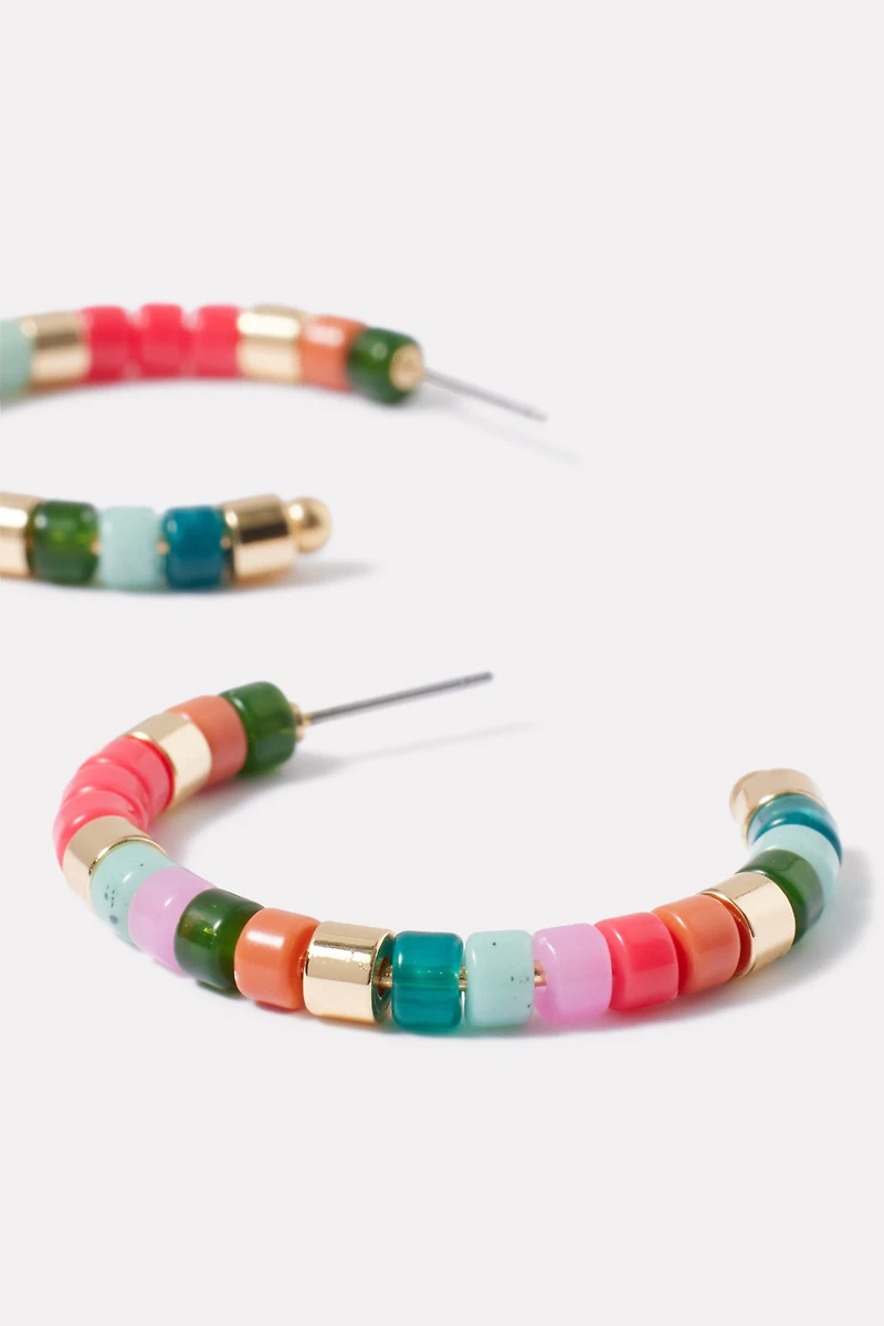 Cameron Beaded Hoops