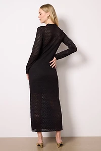 Mock Neck Lace Dress