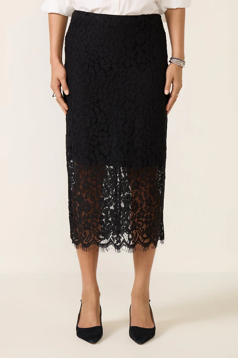 Lace Midi Skirt