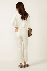 Lennon  Cropped Bootcut Coated Jean