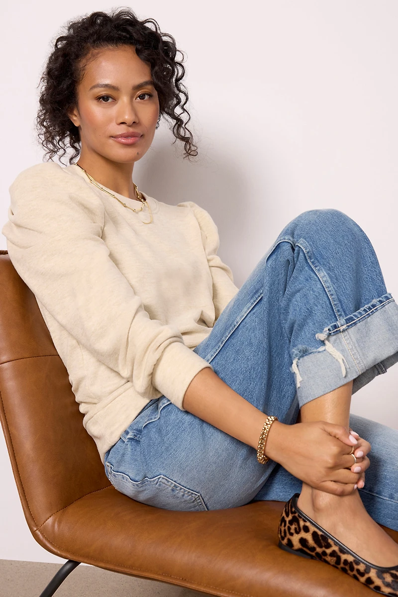 Adalynn Brushed Pleated Top