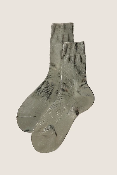 Ribbed Laminated Sock