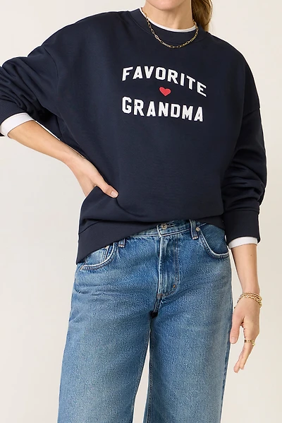 Favorite Grandma Heart Logo Sweatshirt
