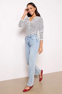 The Knit Stripe Henley