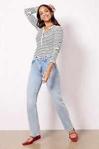 The Knit Stripe Henley