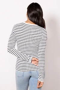 The Knit Stripe Henley