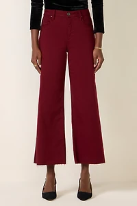 Meg Wide Leg w Raw Hem Jean