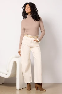 Ravena Rib Knit High Neck Top