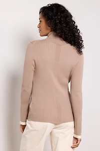 Ravena Rib Knit High Neck Top