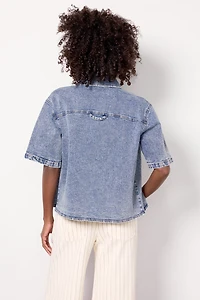 Rachel Denim Short Sleeve Shirt