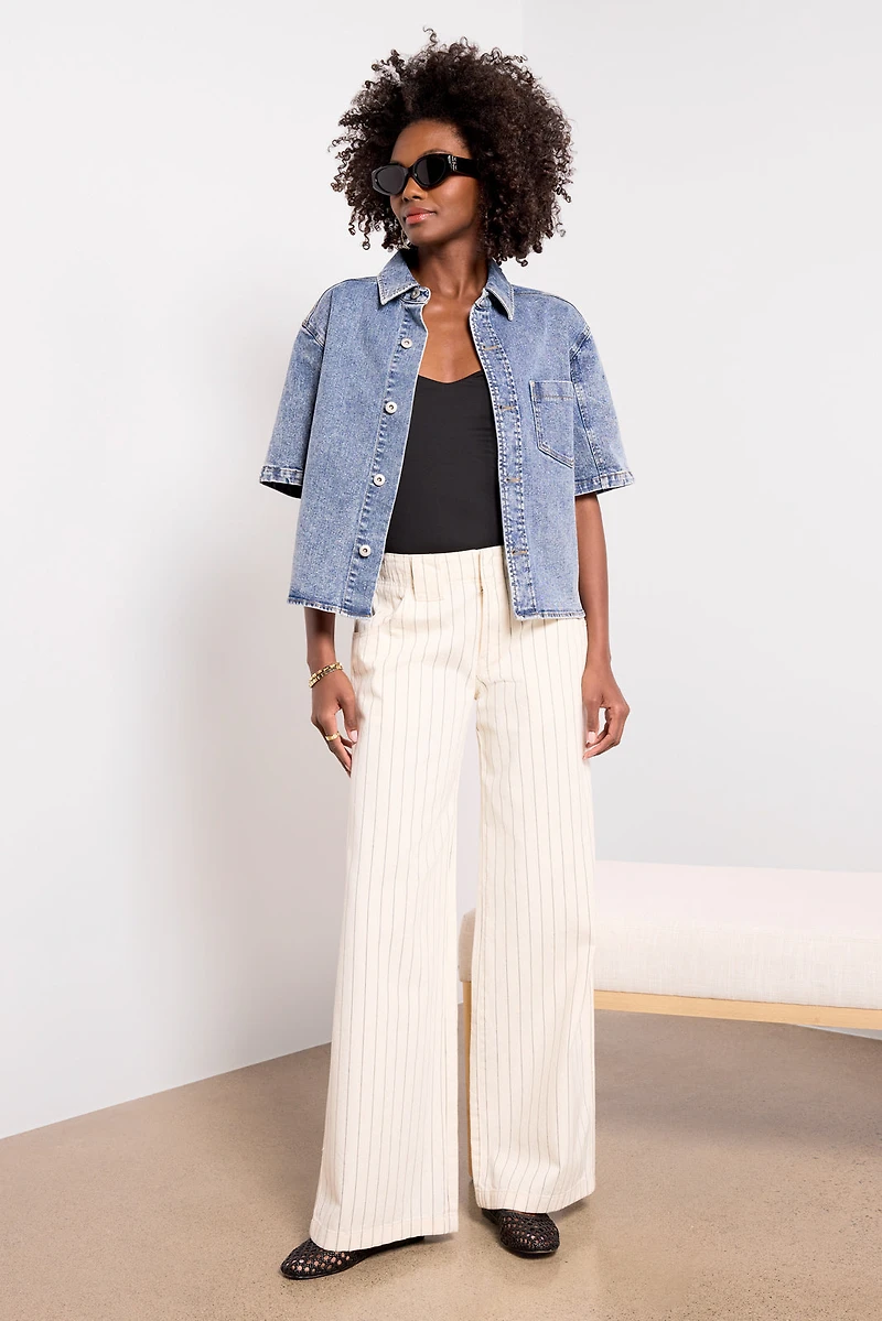 Rachel Denim Short Sleeve Shirt