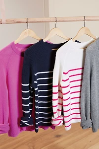 Campbell Cashmere Stripe Pullover