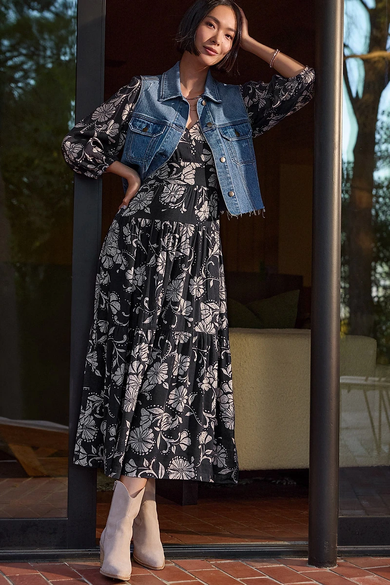 Ariana Floral Midi Dress