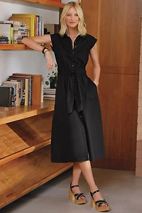 Perry Tie Waist Shirt Dress