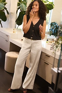 Joelle Stretch Linen Trouser