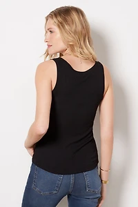 Ribbed V Slim Tank