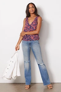 Finley Gathered V Neck Tank