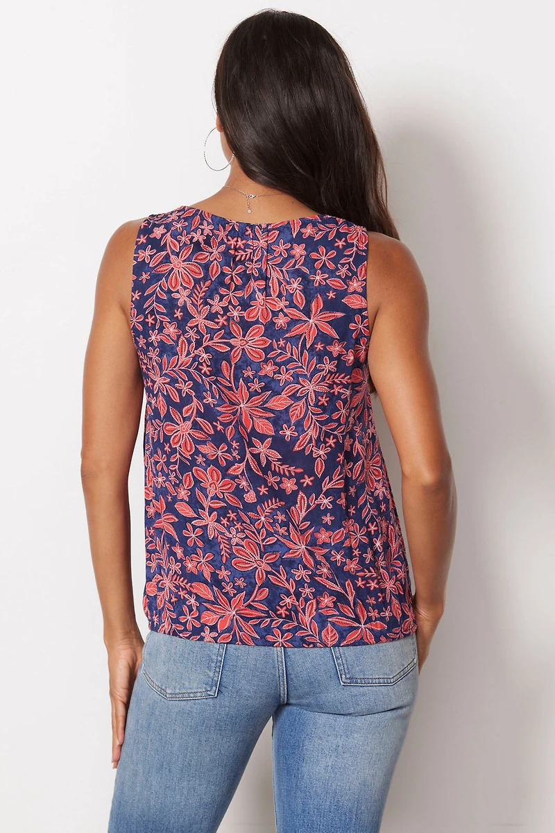 Finley Gathered V Neck Tank