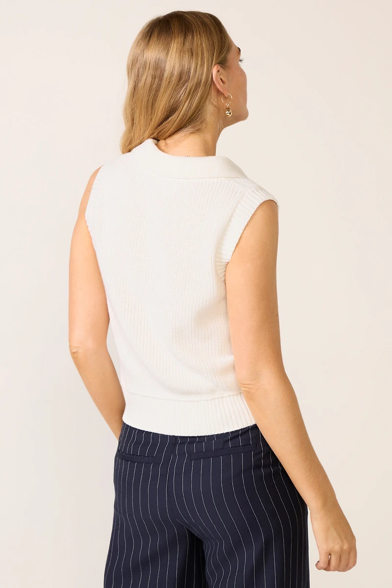 Hadley Detachable Collar Henley Tank